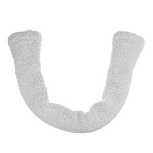 1 Pcs Stretchable with Snap Bathroom Warmer Soft Toilet Seat Cushion Light Gray